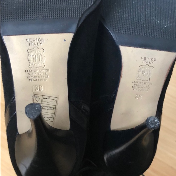 Leather and suede knee high boots 38 - Picture 7 of 7